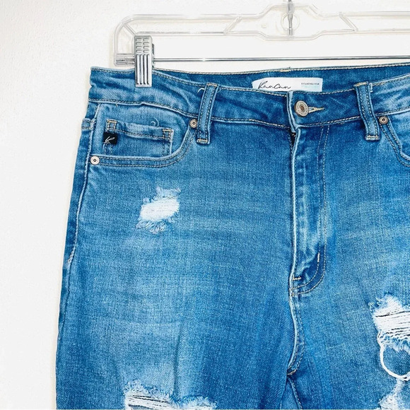 KanCan Light Wash High Rise Destructed Frayed Hem Ankle Skinny Jeans 28 Women’s - Picture 3 of 14